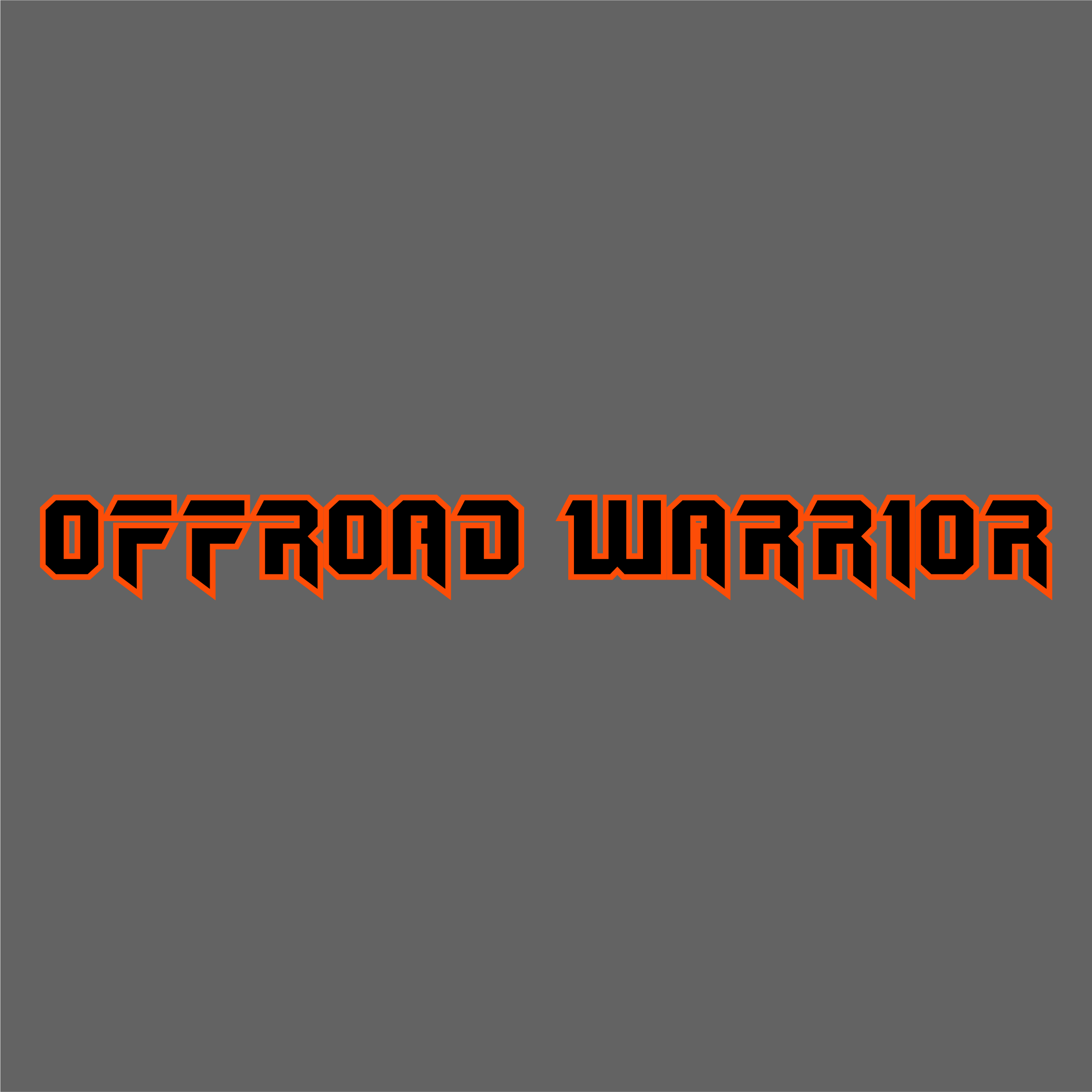 OFFROAD WARRIOR - 720mm Banner Sticker